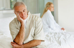 Erectile dysfunction occurs when a man's poor health